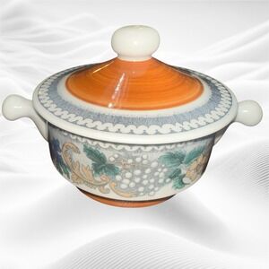 Goebel Burgund Oeslauer Lidded Bowl Manufaktur W Germany 6.5"X4"‎ Ceramic